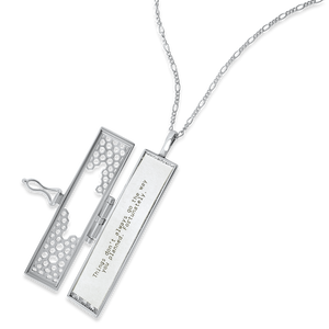 Honeycomb Fortune Locket - Silver